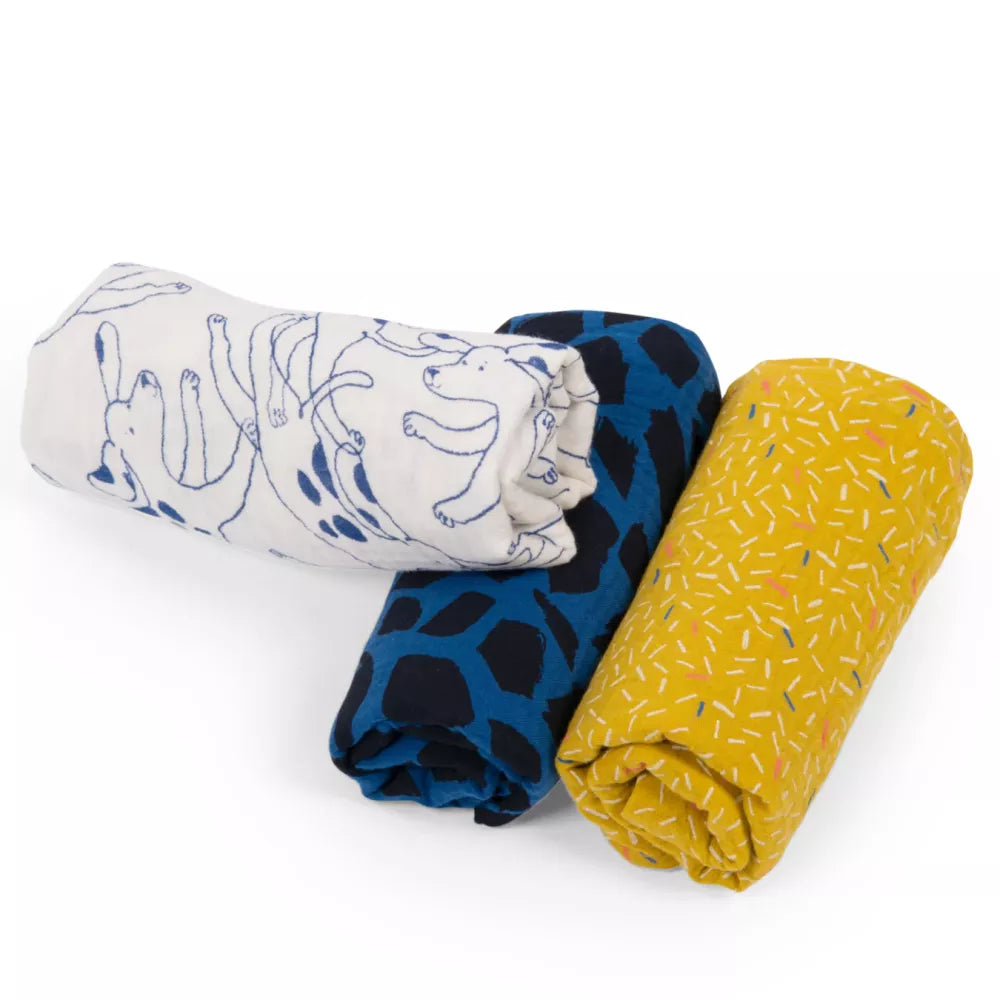 Set Mussole Moulin Roty Puce & Pilou