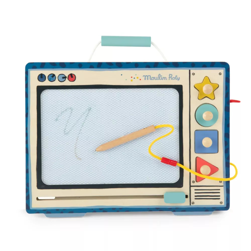 Lavagna Magnetica in Legno Moulin Roty con penna per scrivere