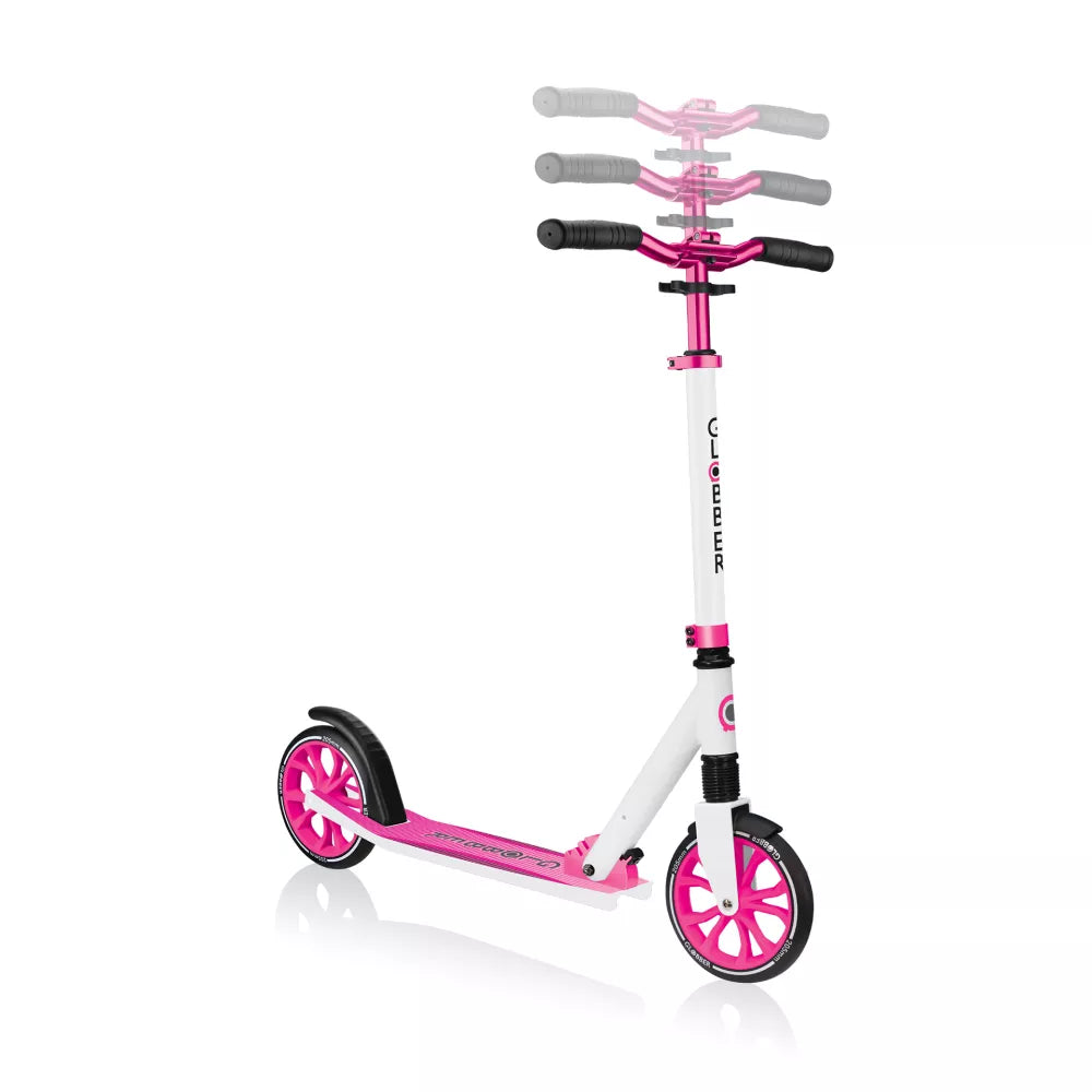 Monopattino NL205 Globber Bianco e Fucsia altezza regolabile