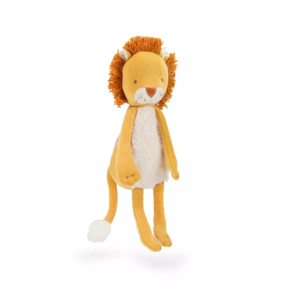 Peluche Leone Mamba in Scatola Moulin Roty di lato
