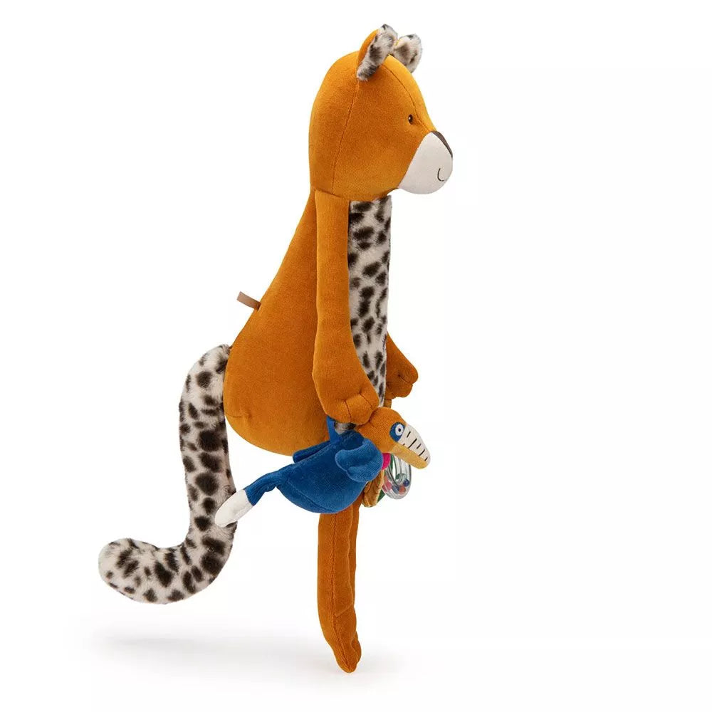 Peluche Grande Leopardo Taigo Attività Moulin Roty di lato
