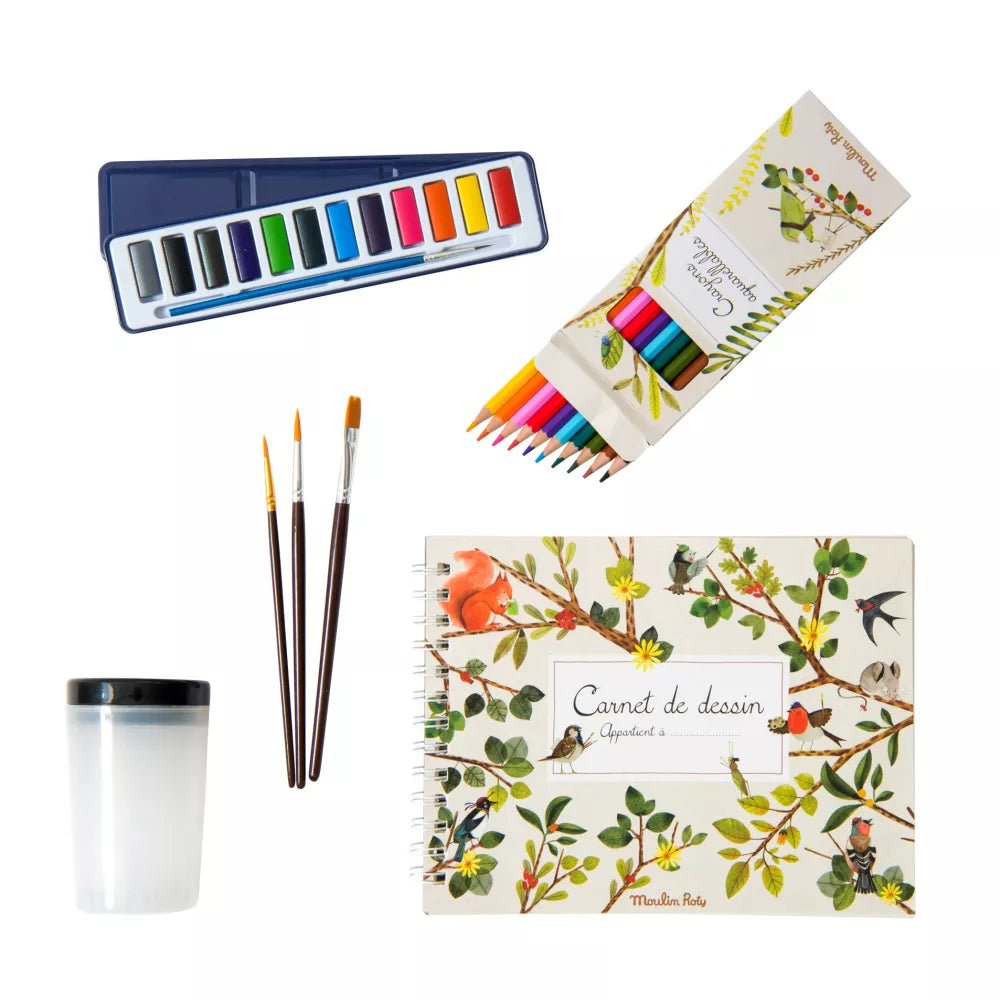 Contenuto della Valigia dell'Acquerellista Moulin Roty