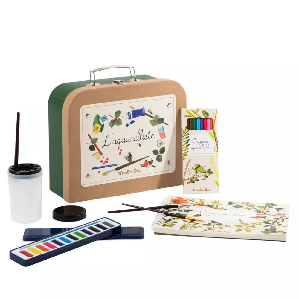Valigia dell'Acquerellista Moulin Roty con contenuto