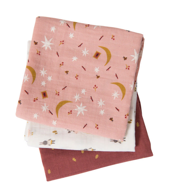 Mussole in Cotone Moulin Roty Apres la Pluie stese