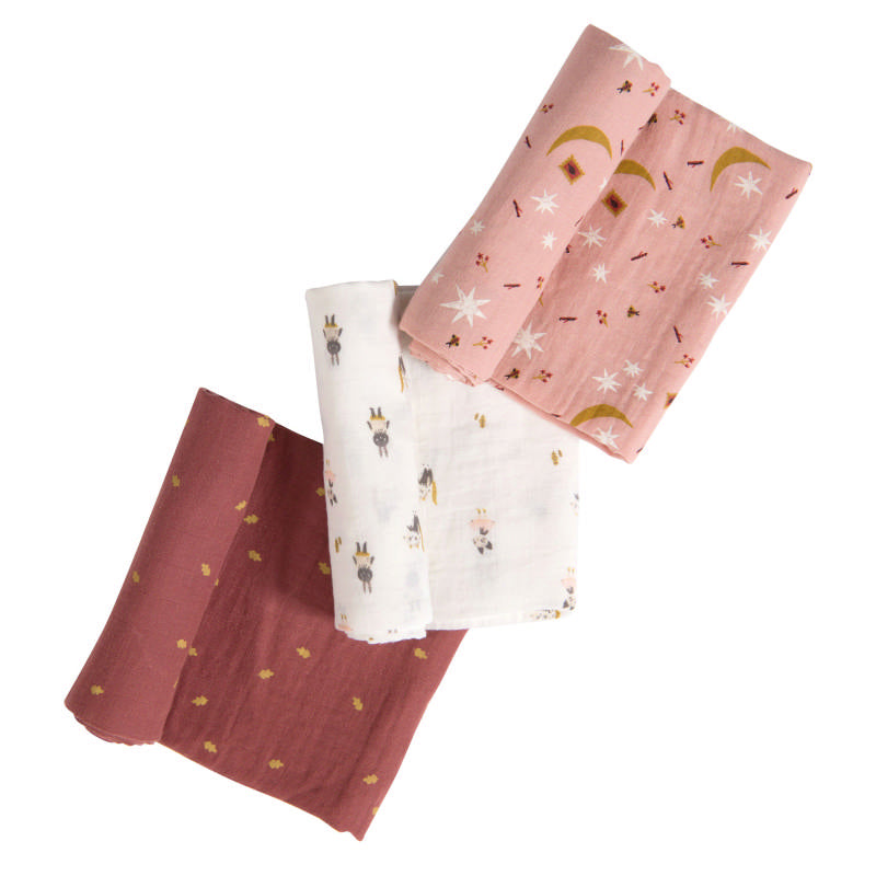 Esempio delle Mussole in Cotone Moulin Roty Apres la Pluie