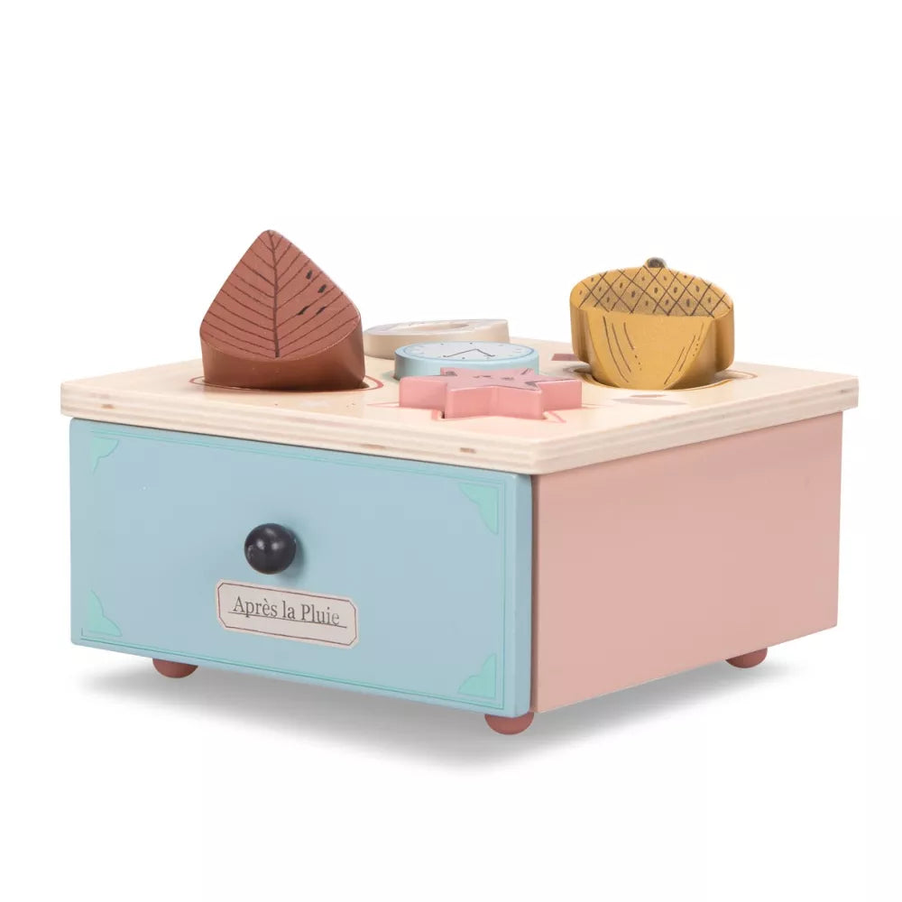 Scatola della Permanenza Moulin Roty Apres la Pluie esempio con le forme incluse