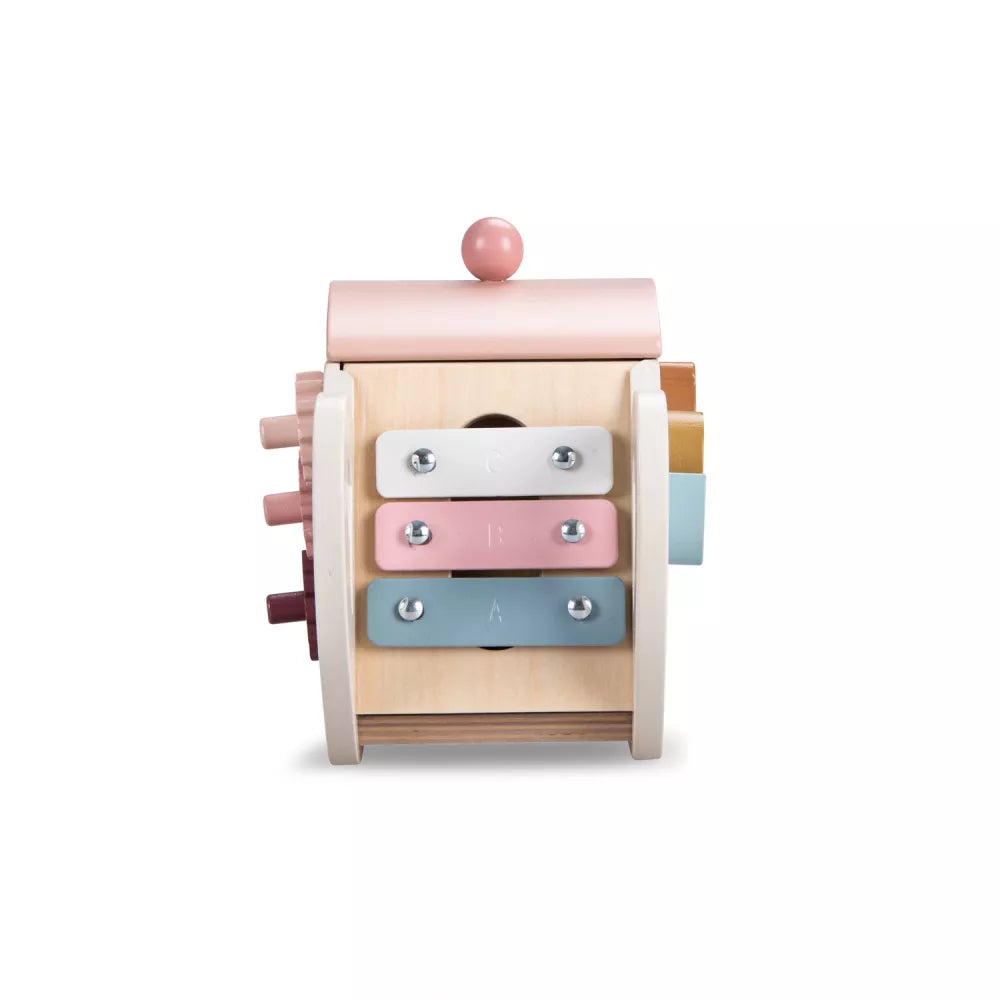 Teiera Attività in Legno Moulin Roty retro con xilofono