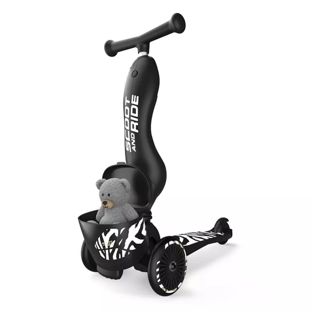 Monopattino Highwaykick 1 Lifestyle Scoot and Ride Zebra con Porta oggetti