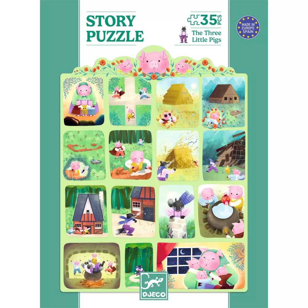 Immagina Confezione Story Puzzle I Tre Porcellini Djeco