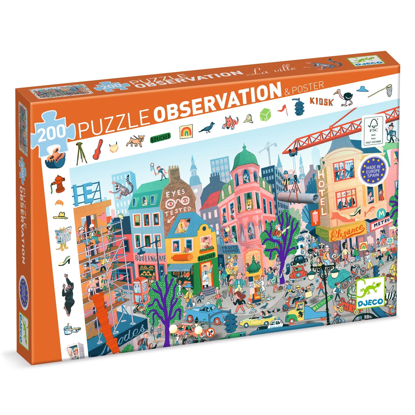 Confezione Puzzle d'Osservazione La Città Djeco