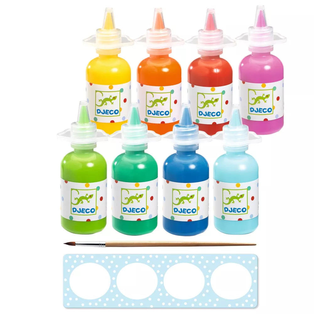 Contenuto Confezione Colori a Tempera per Bambini Djeco