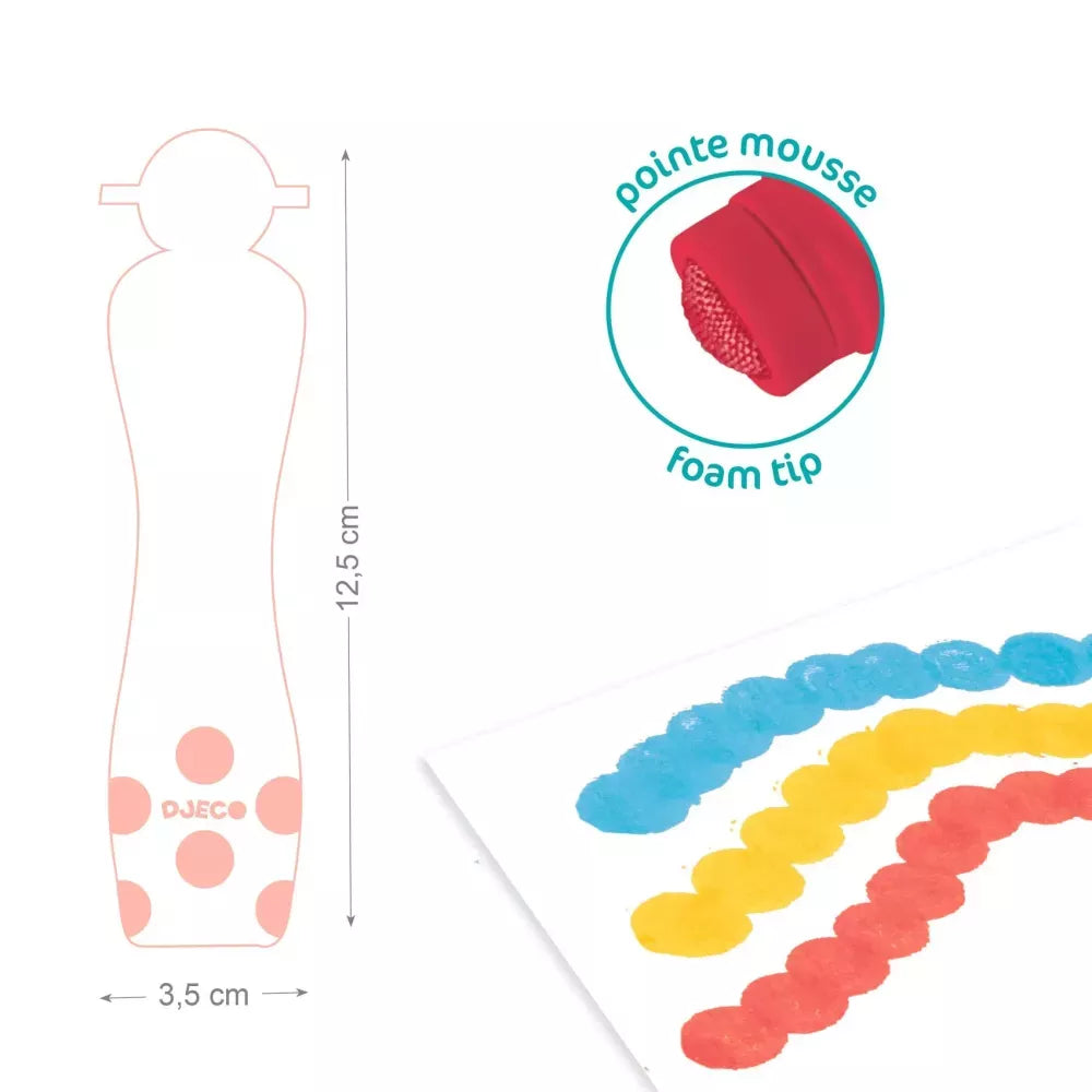 Pennarelli a Schiuma Djeco dettagli pennarello
