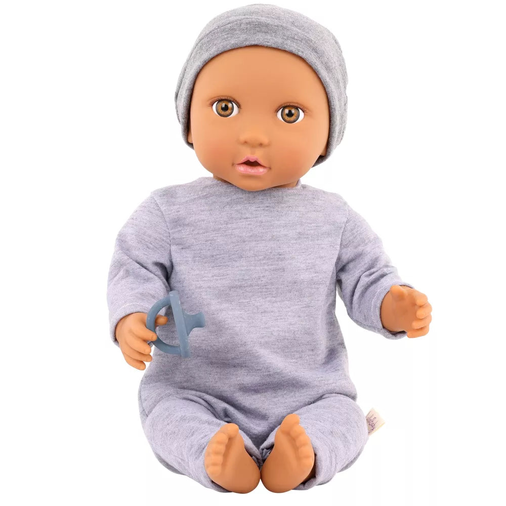 Bambola Tutina Grigia Lullababy senza ciuccio