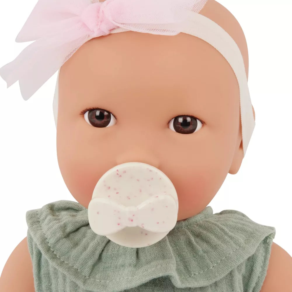 Bambola Tutina Verde Lullababy dettaglio volto