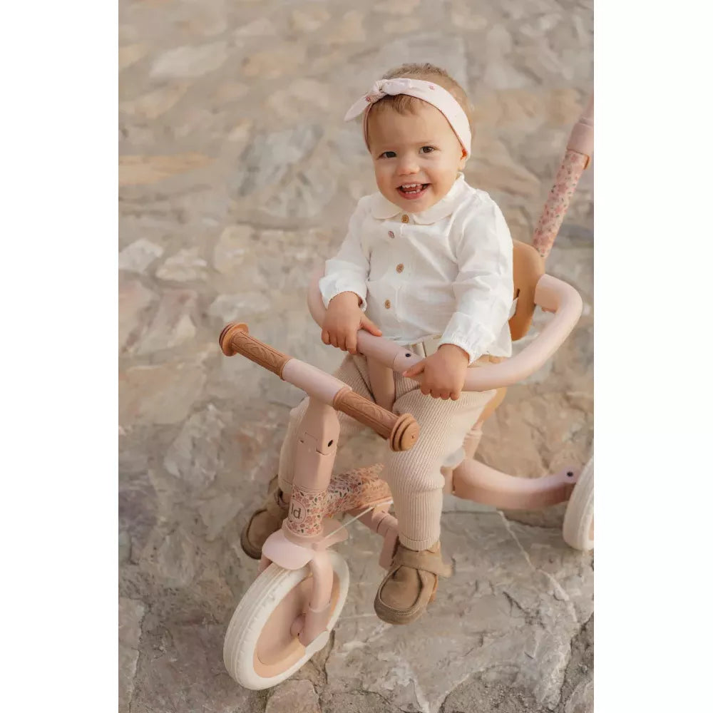 Triciclo 4 in 1 Little Dutch Fairy Floral triciclo con bambina