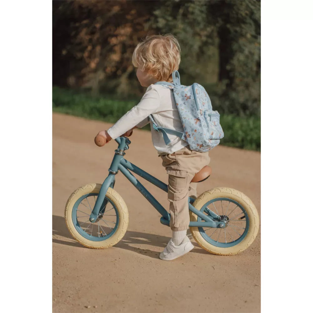 Balance Bike Little Dutch Blu Opaco con Bambino
