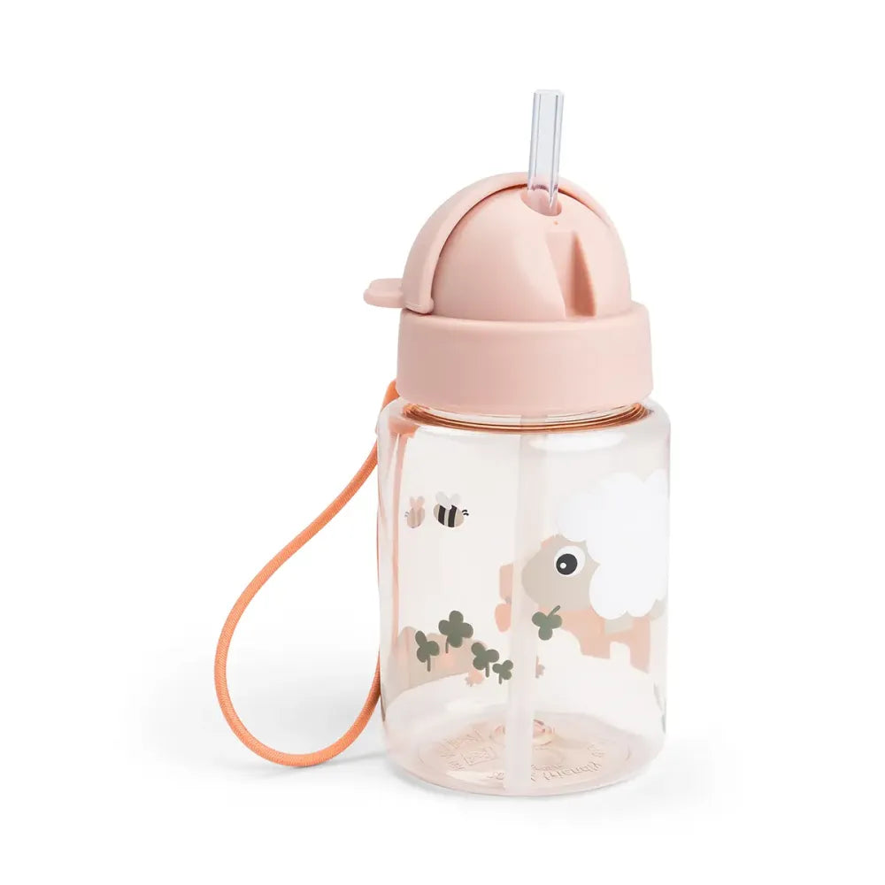 Borraccia con Cannuccia Tiny Farm Done by Deer Cipria aperta