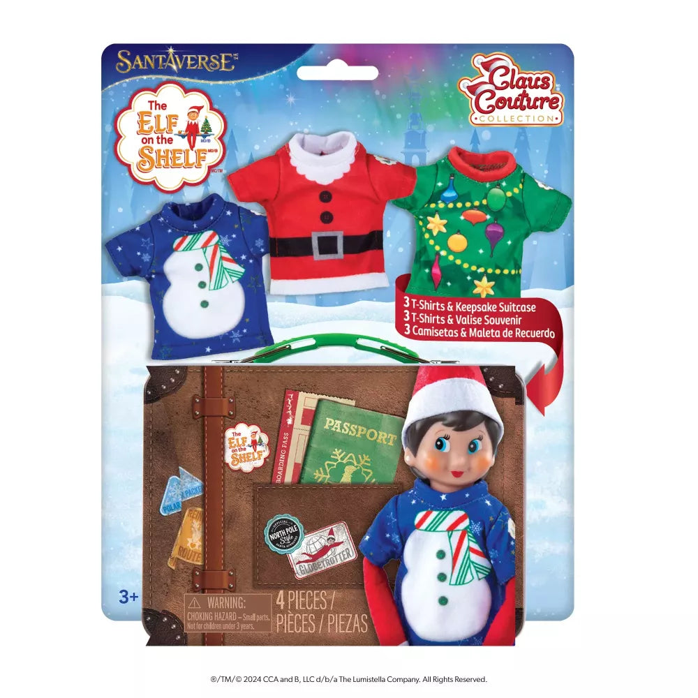 Confezione Set Valigia e Magliette The Elf on the Shelf