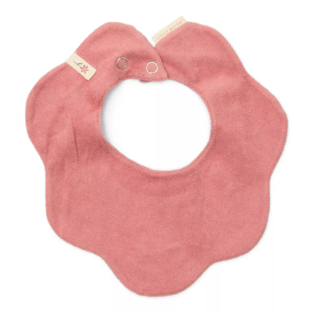 Retro del bavaglino rosa del Set Bavaglini Fiore Rosa Little Dutch