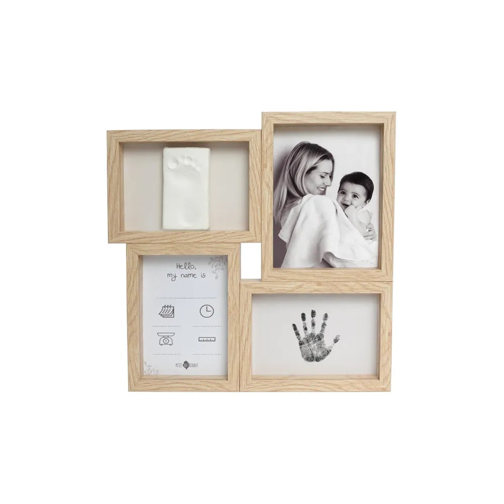 Cornice Puzzle per Impronta Petit Artichaut Ivy Grey sfondo tinta unita