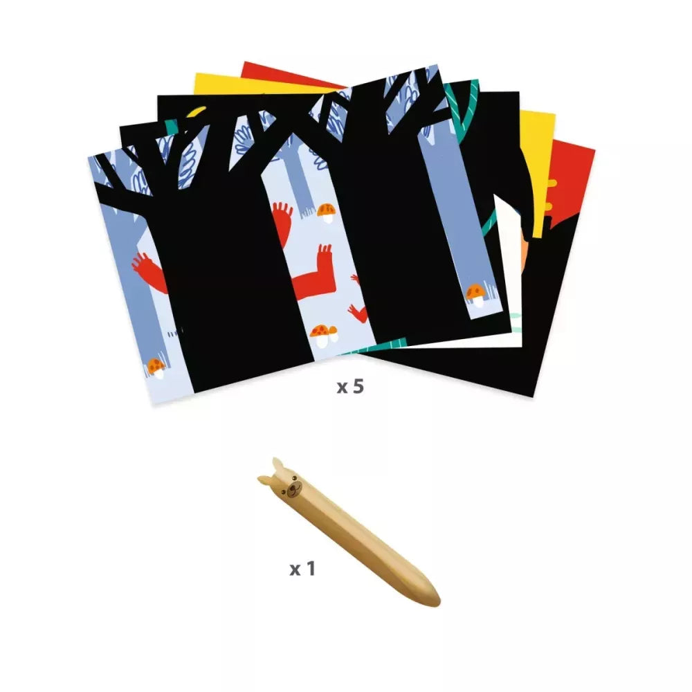 Contenuto Schede da Grattare Animali da Scoprire Djeco