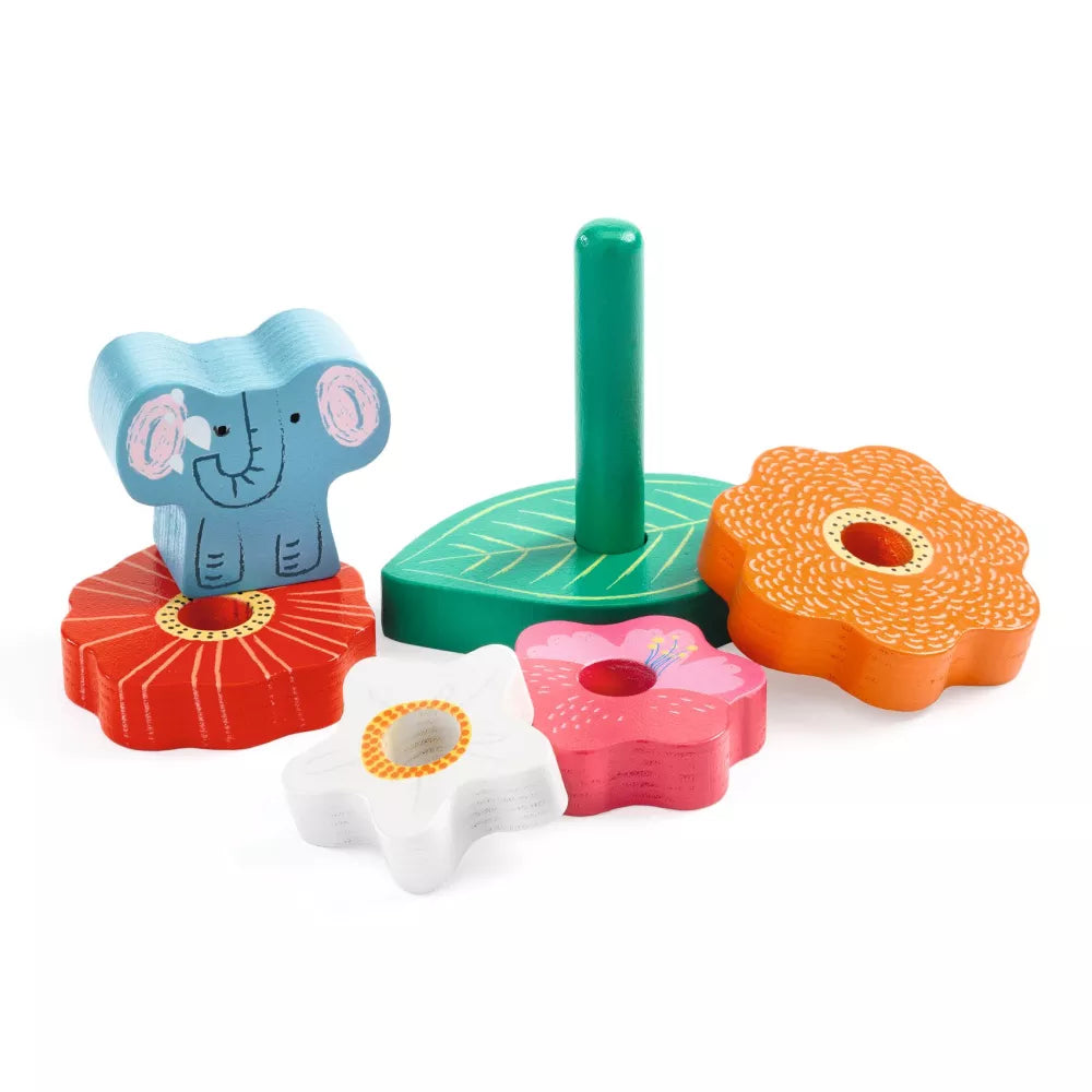 Esempio Puzzle e Impilabile in Legno Puzz&Stack Happy Djeco