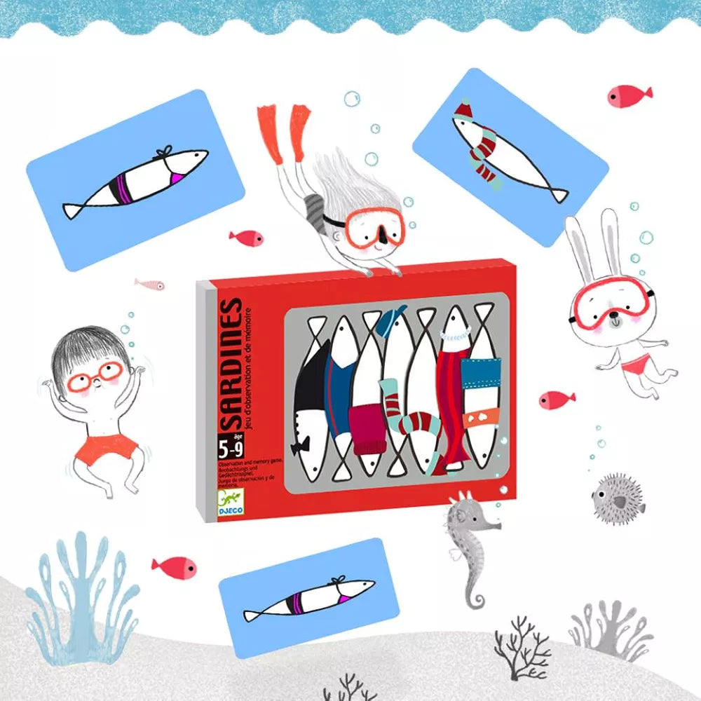 Esempio del Gioco di Carte Sardines Djeco