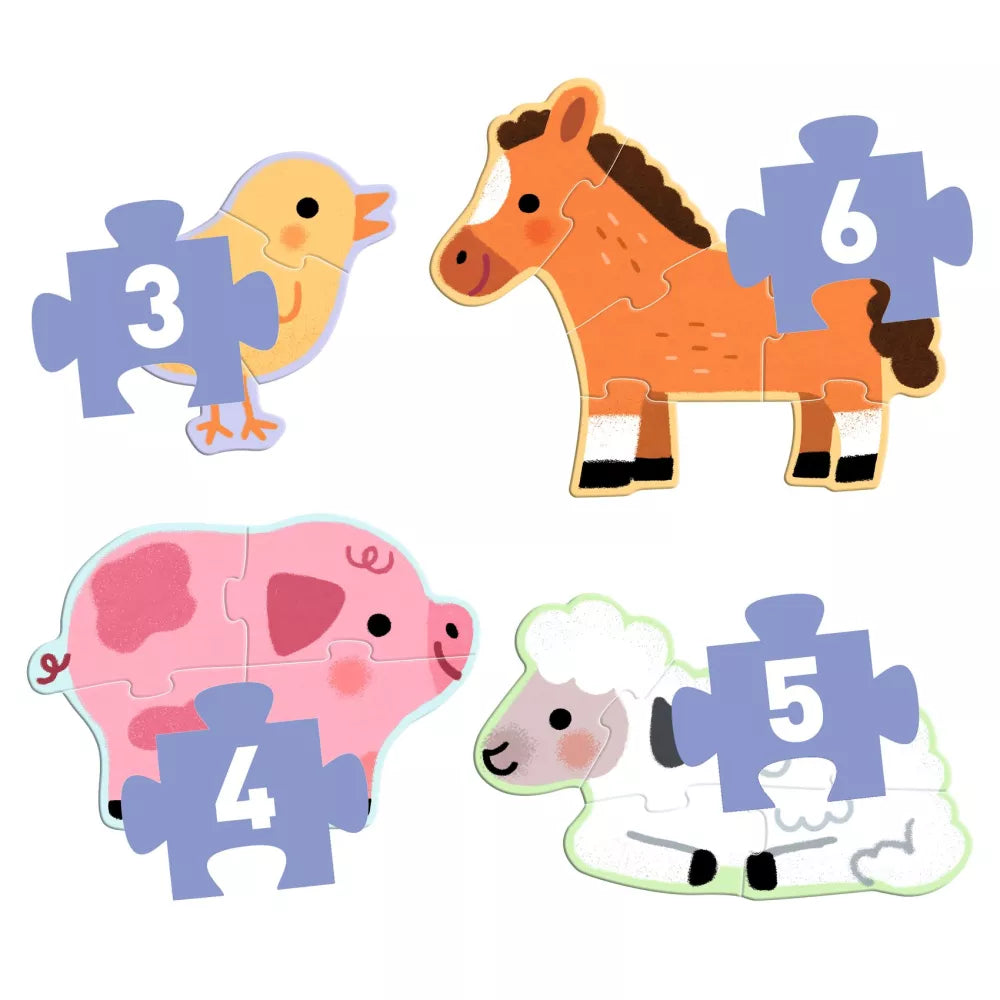 Numero di pezzi del Primo Puzzle In Fattoria Djeco