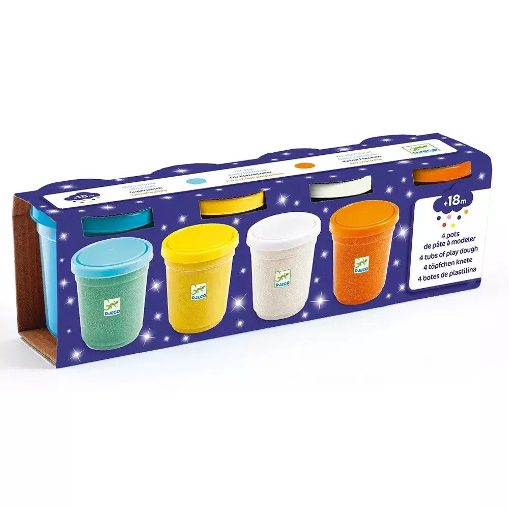 Confezione Set Pasta Modellabile Glitter Djeco