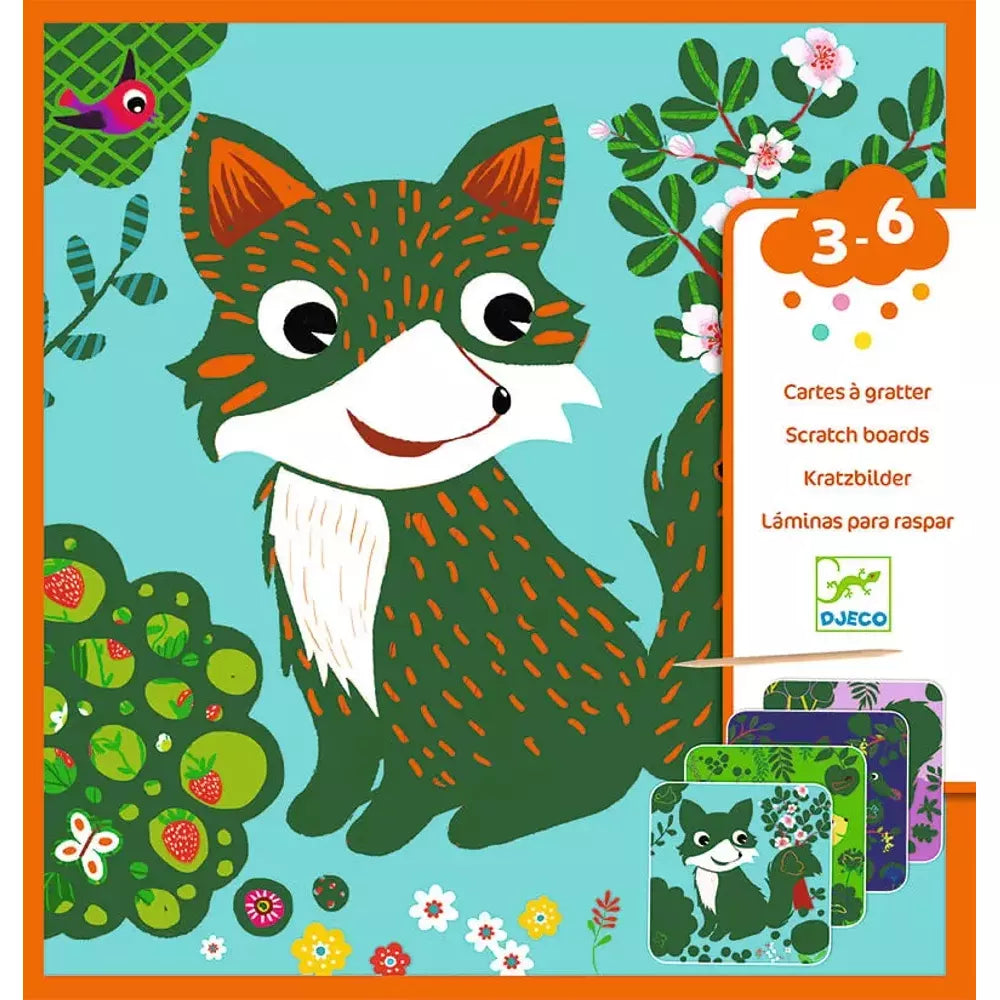Disegni da Grattare Animali del Bosco Djeco