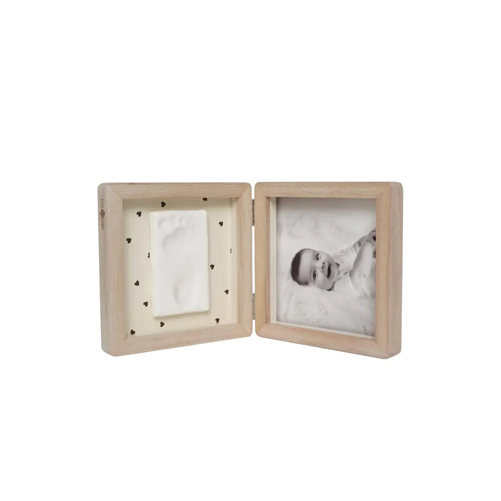 Doppia Cornice per Impronta Petit Artichaut Pretty Hearts con sfondo a cuori
