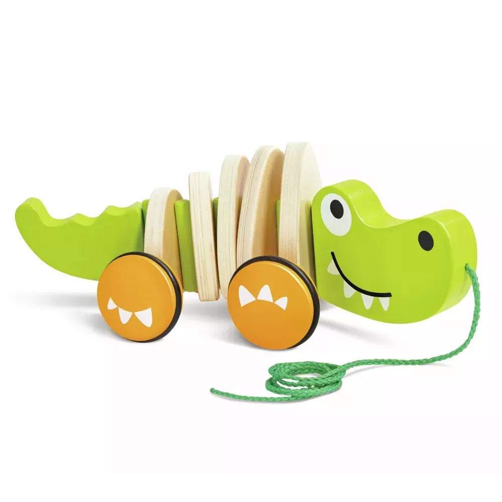 Coccodrillo Trainabile in Legno Hape dall'altro lato