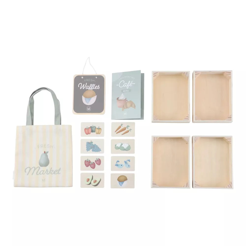 Banchetto del Mercato in Legno Little Dutch accessori inclusi