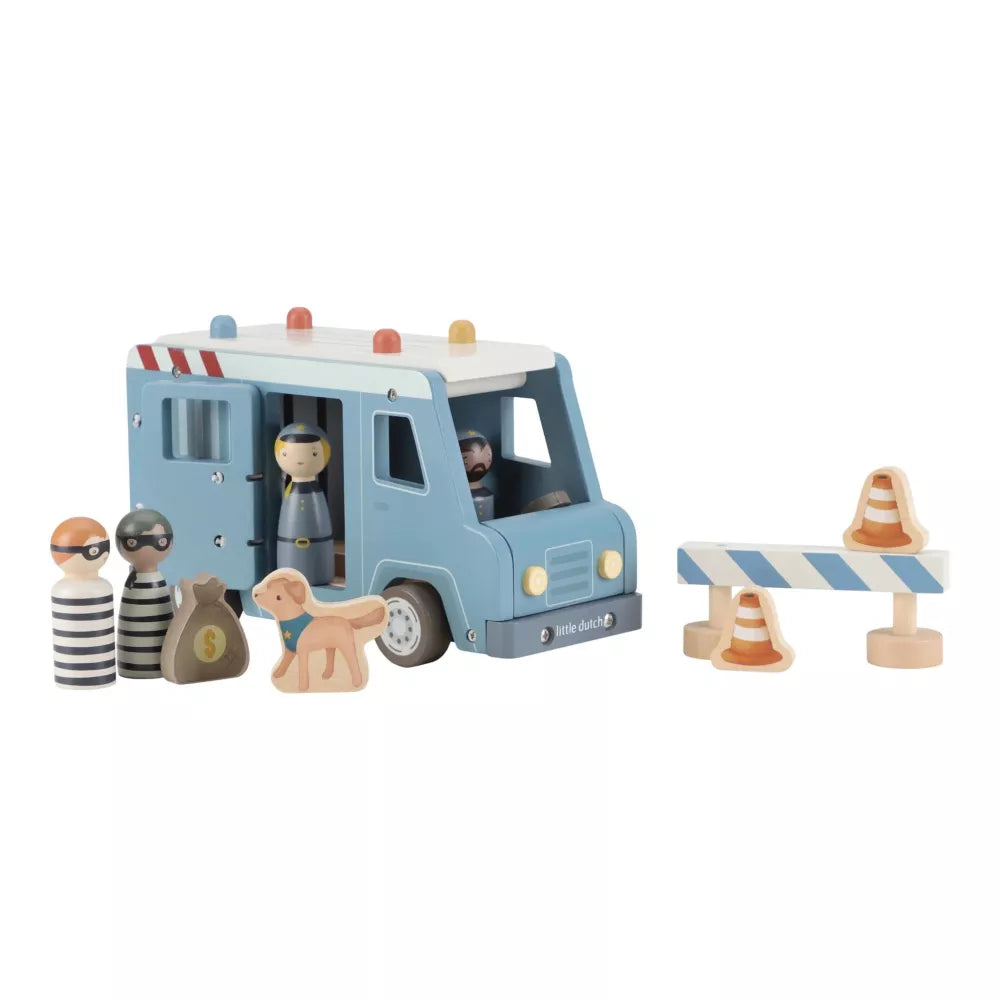 Set Furgone della Polizia in Legno Little Dutch