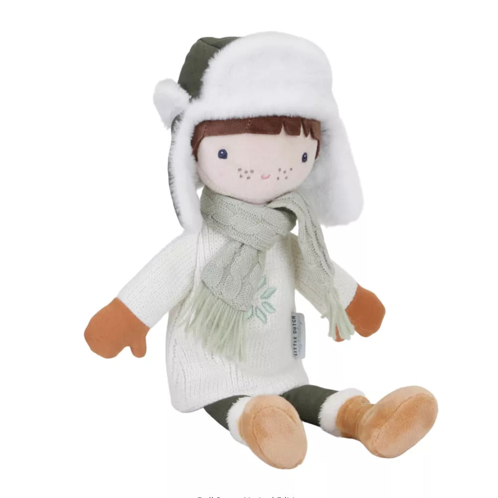Bambola Sam Invernale 35 cm Little Dutch seduta