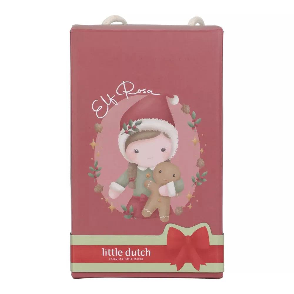 Confezione della Bambola Natalizia Elfa Rosa 35 cm Little Dutch