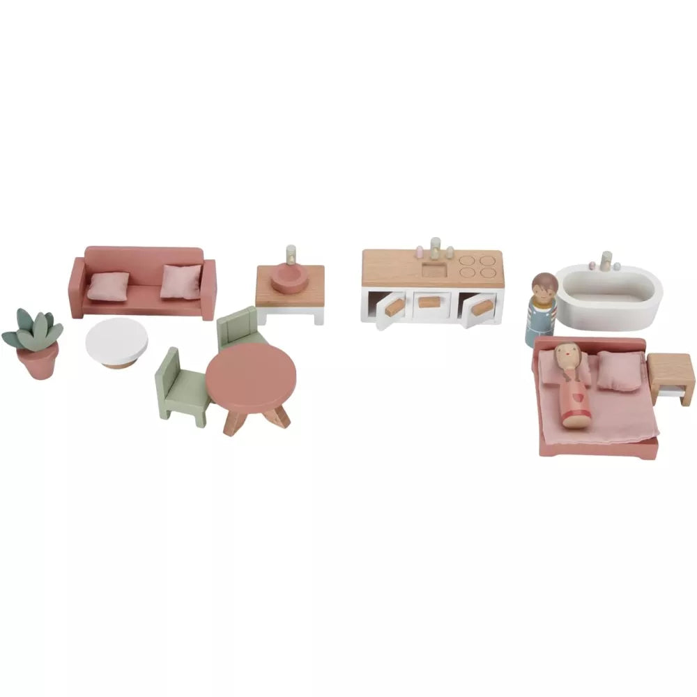 Accessori inclusi nella Casa delle Bambole Portatile Little Dutch