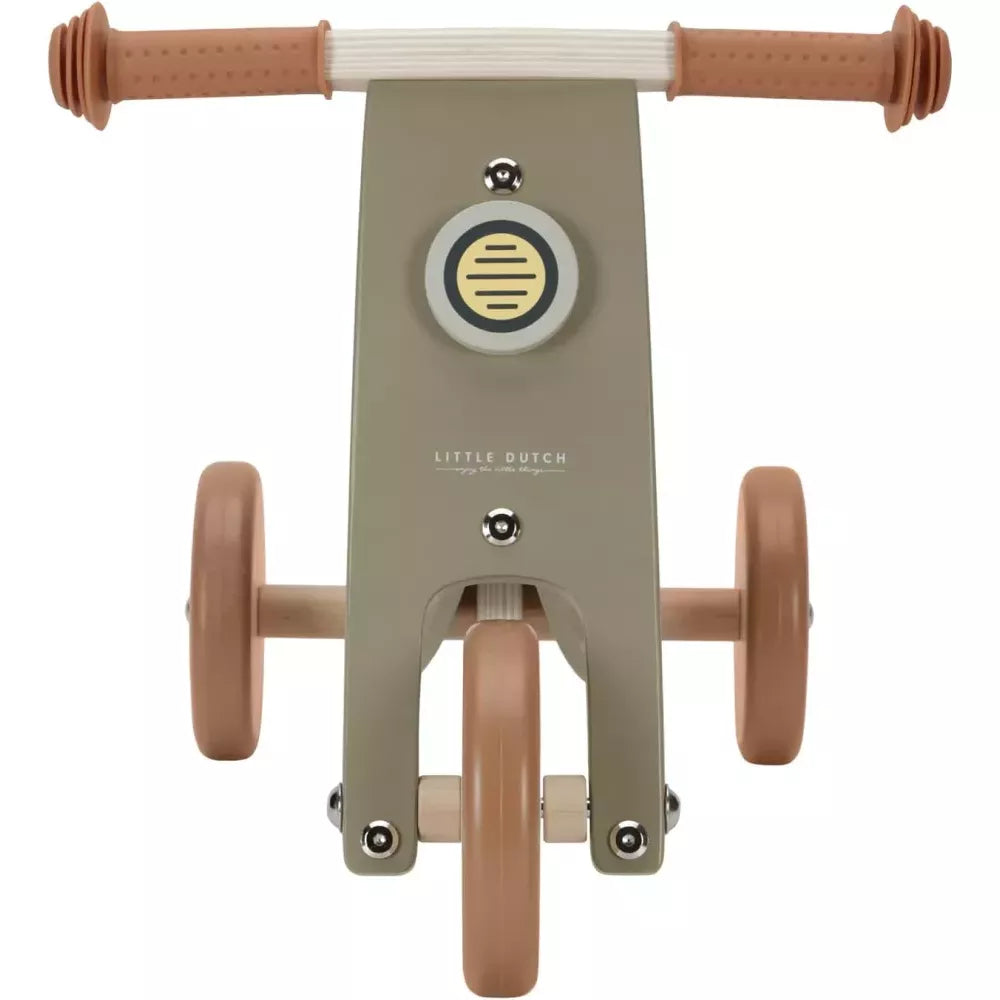 Triciclo in Legno Little Dutch Oliva fronte