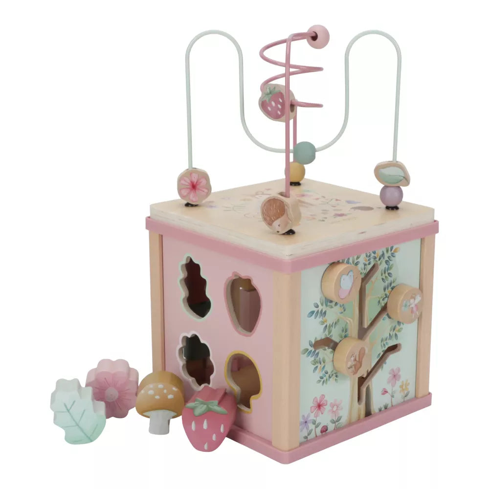 Cubo Multiattività Little Dutch Fairy Garden lati con forme e labirinto