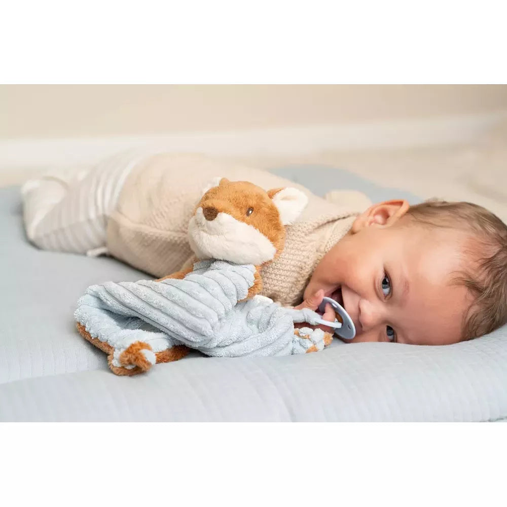 Doudou Volpe Little Dutch con bambino e ciuccio