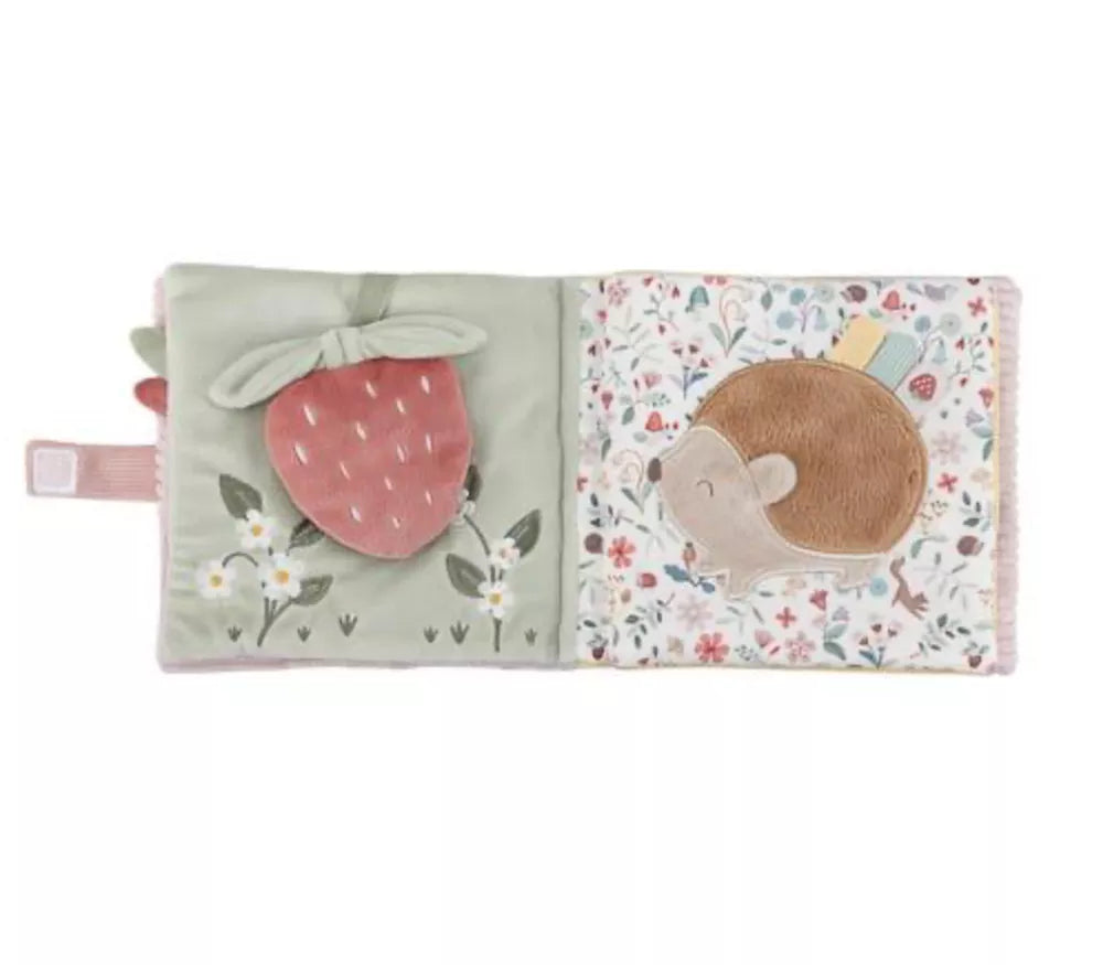 Libro in Stoffa Fairy Garden Little Dutch Pagine con Fragola e Riccio