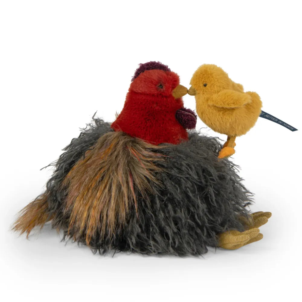 Peluche Gallina Moulin Roty con Pulcino