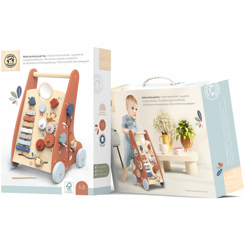 Carrellino Primi Passi Multiattività Speedy Monkey Confezione