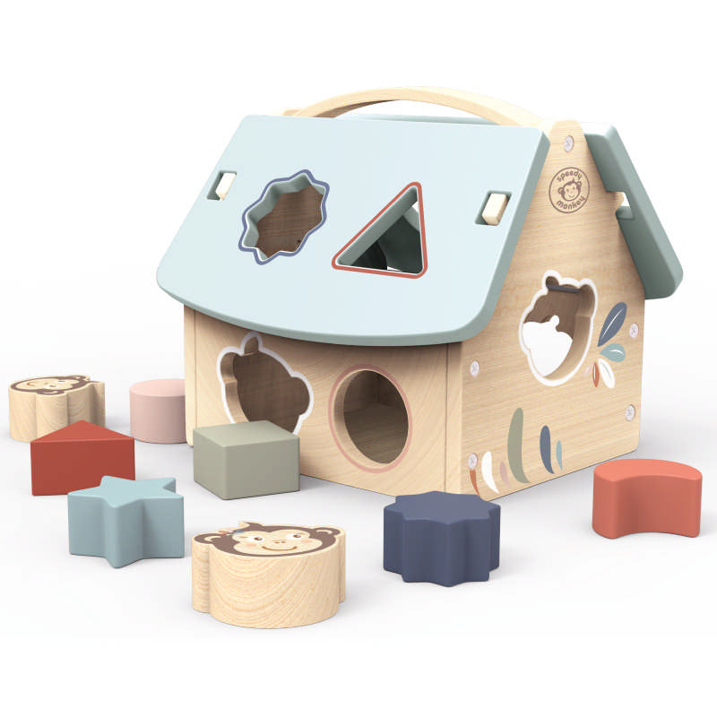 Casetta delle Forme in Legno Speedy Monkey