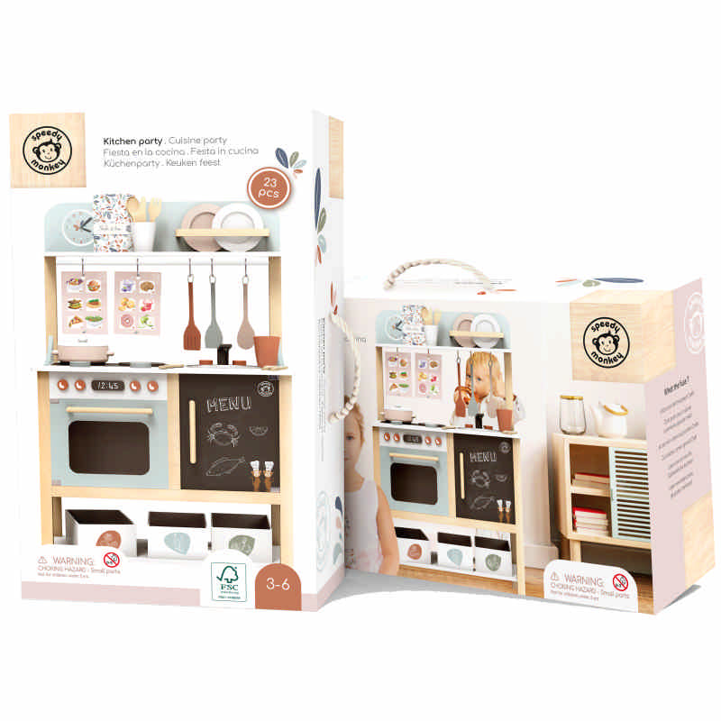 Cucina con 20 Accessori Speedy Monkey Confezione