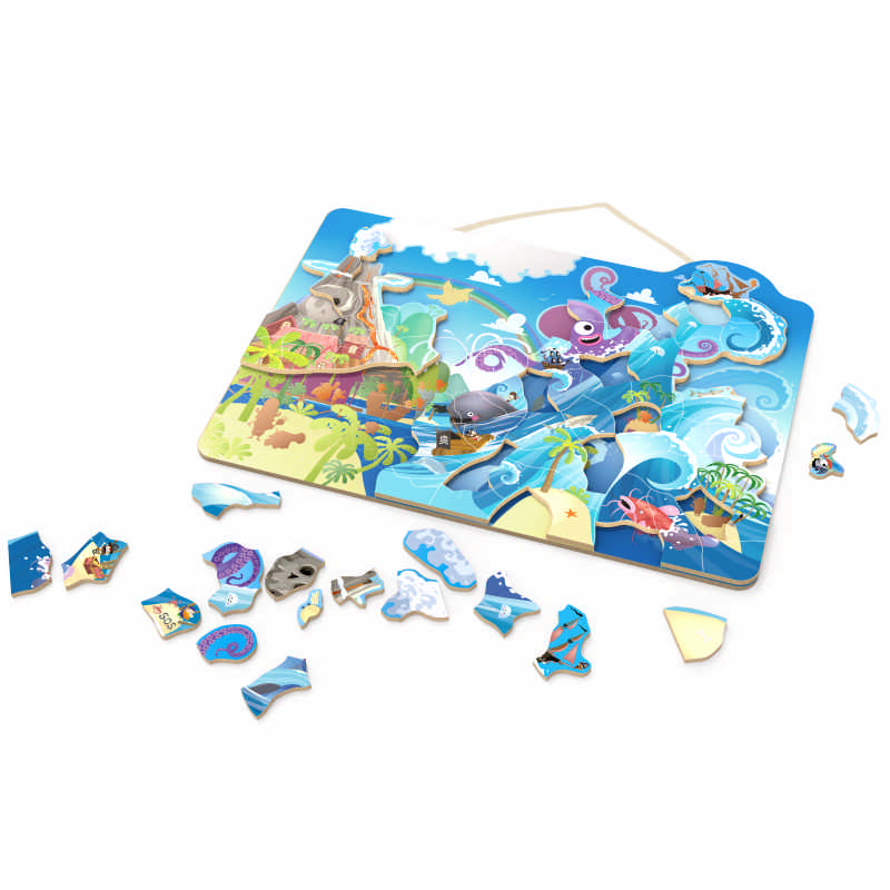 Puzzle Magnetico Pirati 100 pz. Speedy Monkey esempio