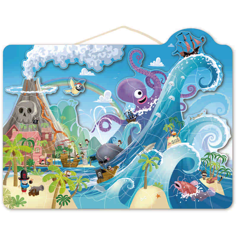 Puzzle Magnetico Pirati 100 pz. Speedy Monkey