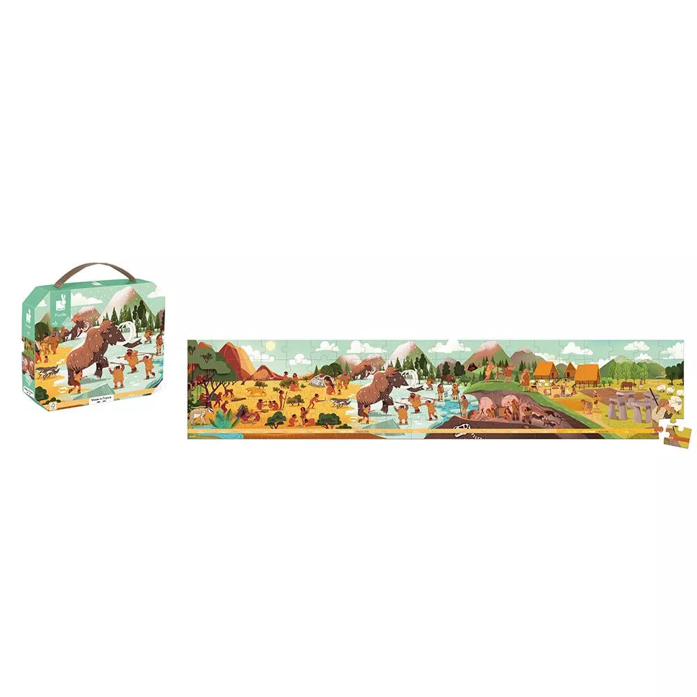 Puzzle Fregio Preistorico 100 pezzi Janod con Valigetta