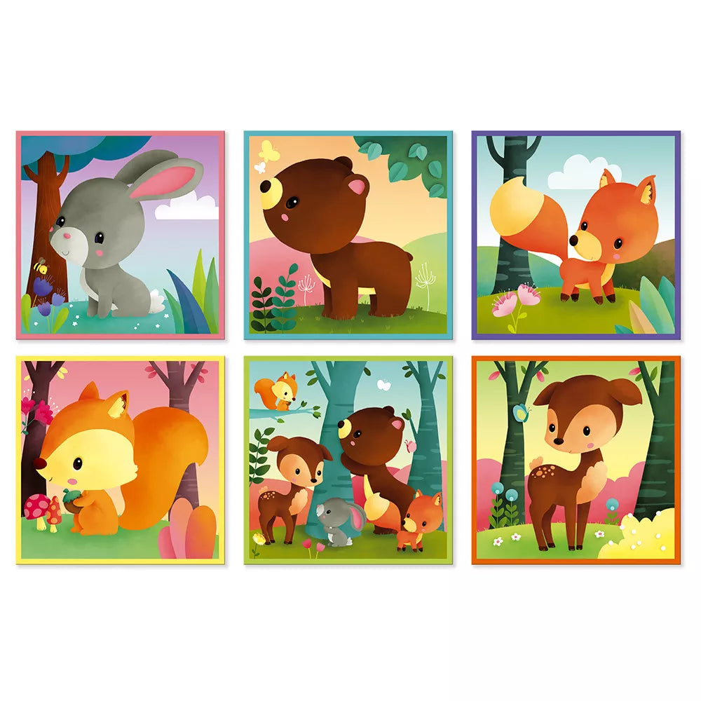Soggetti del KubKid Puzzle a Blocchi Foresta Janod