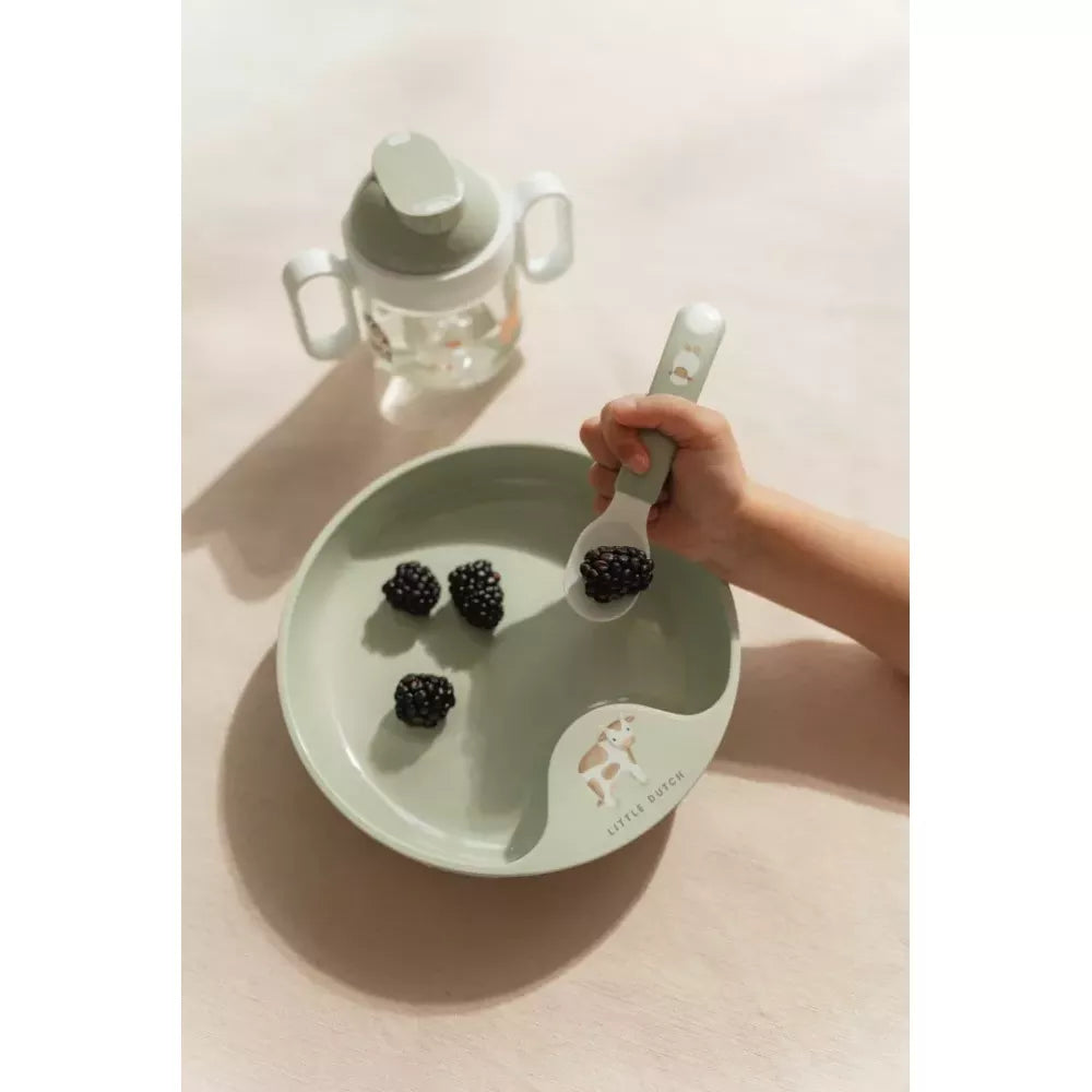 Esempio Piatto d'Apprendimento Little Dutch Little Farm con frutti di bosco